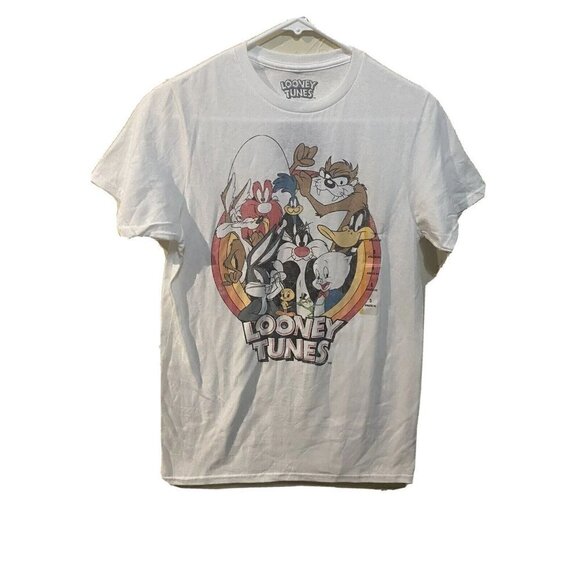 Looney Tunes Men's Short Sleeve Graphic Crewneck T Shirt White Size Medium - Picture 3 of 10